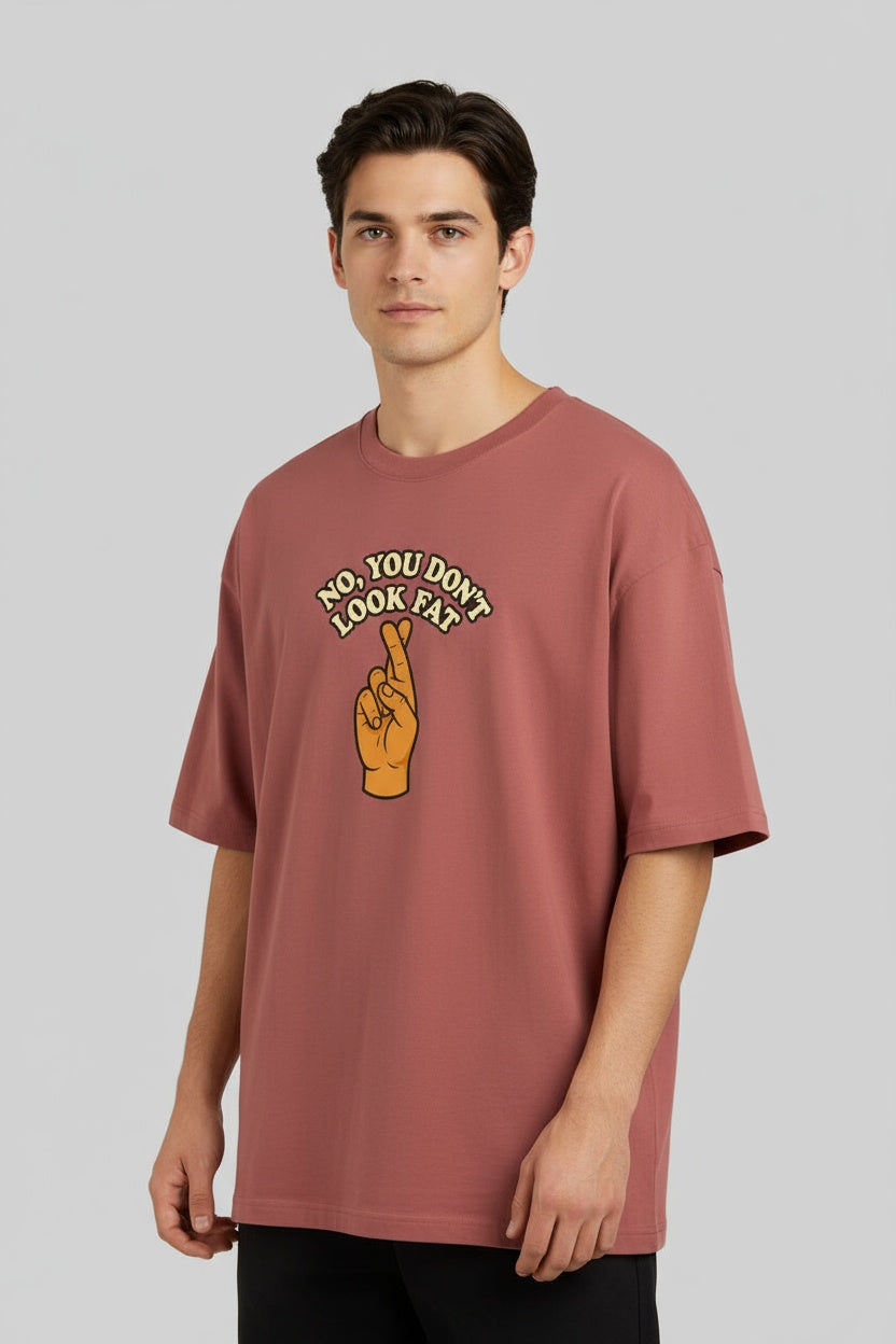 Unisex Oversized Heavyweight Cotton Fingers Crossed Graphic Print T-shirt