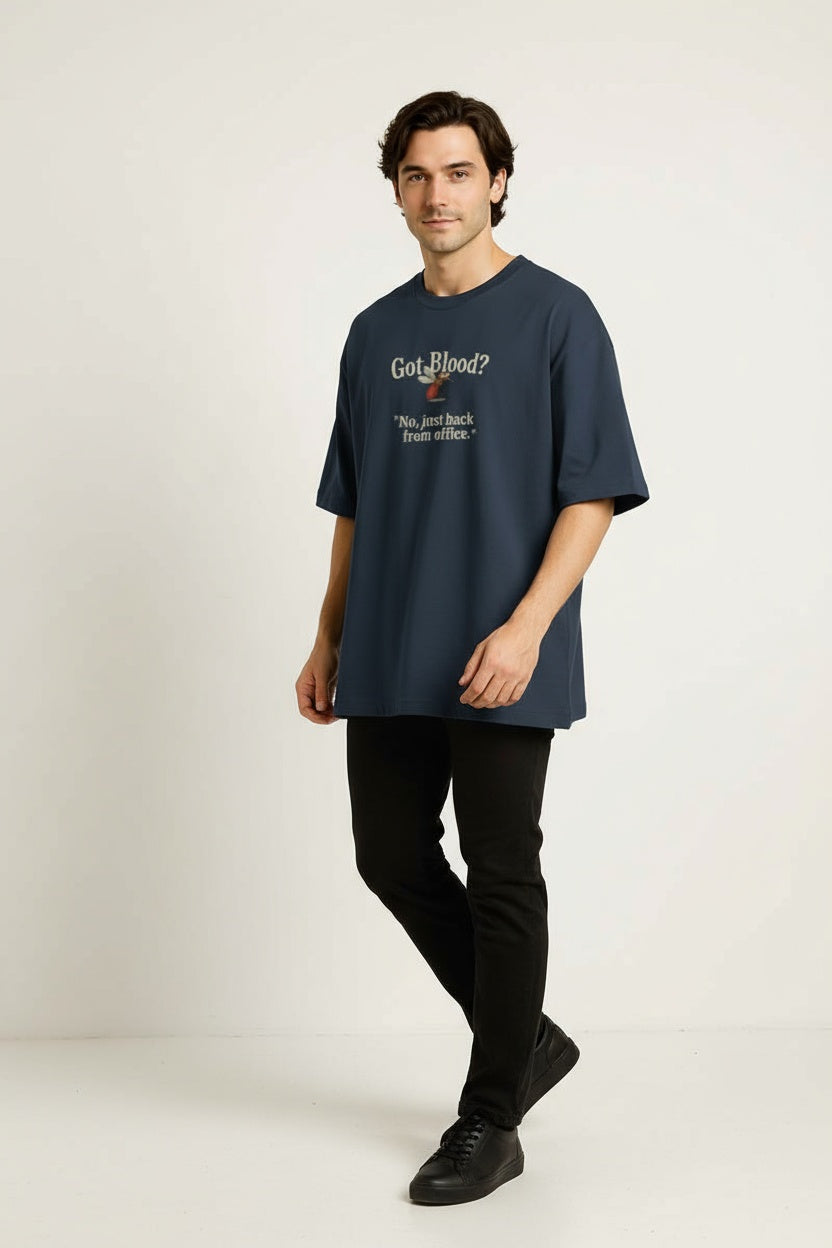 Unisex Oversized Cotton Mosquito Typography T-shirt