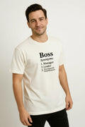 Men's Cotton Crew Neck Boss Synonyms T-shirt